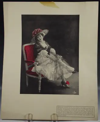 MISS GABY DESLYS REUTLINGER STUDIO 1900's ANTIQUE PRINT FRENCH ACTRESS DANCERS • $182.23