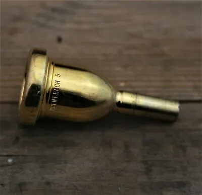 Vincent Bach 5 Gold Megatone Trombone Small Shank Mouthpiece  #MP128 • $155
