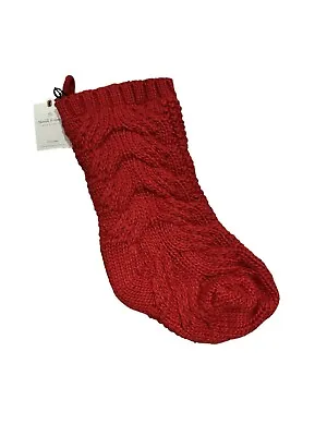Solid Cable Knit Christmas Stocking Red - Hearth & Hand With Magnolia • $9.99