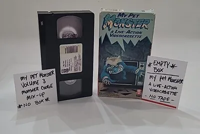 My Pet Monster A Live-Action Videocassette (Empty Box) Cookie Mix Up (VHS Only) • $35