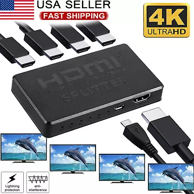 4 Port HDMI 4K Hub Multi Splitter Amplifier For HDTV 1080P 1 Input 4 Output • $8.75