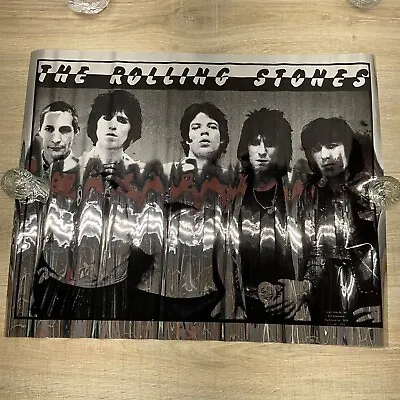 VINTAGE 1978 THE ROLLING STONES MYLAR FOIL POSTER 25x20  P10 • $150