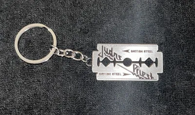 Judas Priest British Steel Razor Blade Logo Metal Keychain Heavy Metal • $8