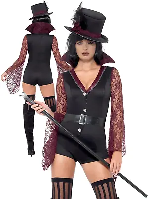 Fever Vampire Costume Ladies Halloween Vampiress Fancy Dress Outfit XS-M • £15.99