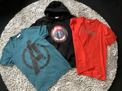 Marvel Clothing Bundle Size M Black Captain America Hoodie Red Avengers T Blue A • £18.95