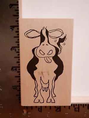 Judith Stamps Cow Standing Wood Rubber Stamp Euc L5000 • $9.95