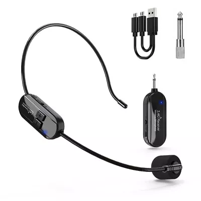 Wireless 2.4G Microphone Headset Mic-For-Voice-Amplifier Speaker Meeting Singing • £15.11