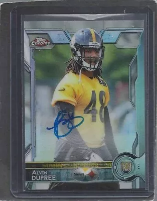 Alvin Bud Dupree 2015 Topps Chrome Refractor On Card Auto Rc #d 104/150 • $31.49