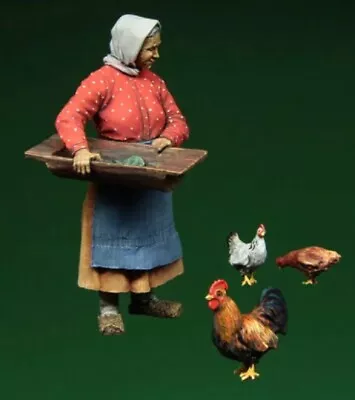 1/35 Resin Figure Model Kit Soviet Russian Lady Civilian Chicken WW2 Unpainted • $16.55