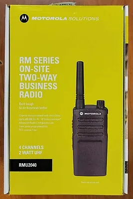 MOTOROLA SOLUTIONS RMU2040 On-Site 4 Channel UHF Rugged Two-Way Business Radio  • $129.99