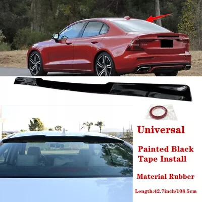 42.7in Universal Black Fit For Volvo S60 2019-2023 Sedan Rear Roof Spoiler Wing • $35.87