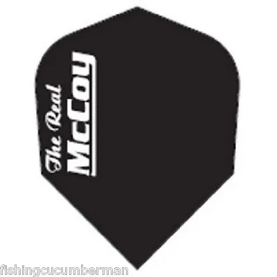 £3.89 • Buy 5 SETS OF McCOY EXTRA STRONG DART FLIGHTS BLACK-WHITE TEXT