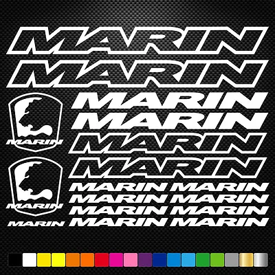 FITS Marin Vinyl Decal Stickers Sheet Bike Frame Cycle Cycling Bicycle Mtb • £7.30