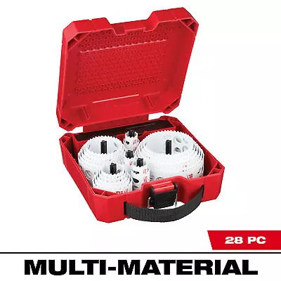 Milwaukee All-Purpose Hole Dozer Hole Saw Kit 28-Pcs. Model# 49-22-4185 • $299.99