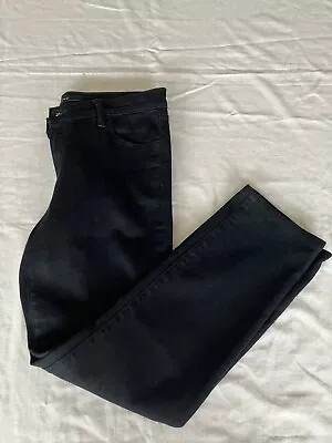 J BRAND Mid Rise Cigarette Fit Cropped Stretch Black Jeans Size 27 VGC • $36.98