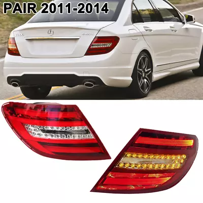 LH+RH LED Rear Tail Lights For MERCEDES BENZ 2011-14 W204 C250 C300 C350 C63 AMG • $199.99