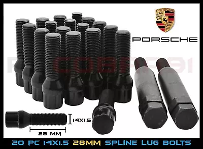 $41.27 • Buy 20 Pc Porsche Lug Bolts For Aftermarket Wheels | Spline Tuner Style | M14x1.5