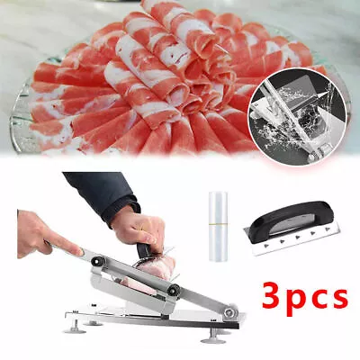 £14.79 • Buy Stainless Steel Kitchen Meat Slicer Frozen Beef Mutton Roll Food Cutter Tool