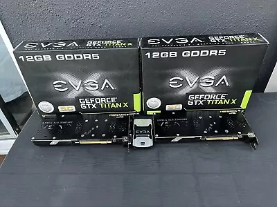 Evga Gtx Titan X Sc Maxwell 12g-p4-2992-kr Pair Sli W/ Box And Accessories • $700