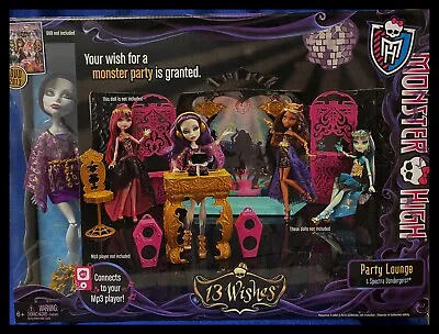 MONSTER HIGH SPECTRA VONDEGEIST PARTY LOUNGE 13 WISHES NRFB Last One! • $90