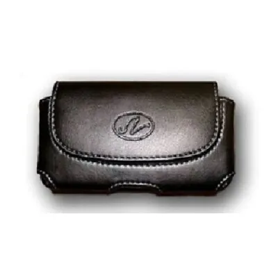 Black Horizontal Leather Clip Side Holster Case Pouch For Motorola Barrage V860 • $7.20