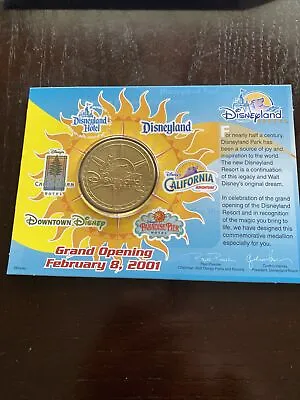 VINTAGE DISNEYLAND RESORT GRAND OPENING COMMEMORATIVE COIN 2001 I • $12