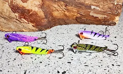 Vibrating Blade Baits 1/4 Oz Fishing Lures Four Bait Lot • $17.95