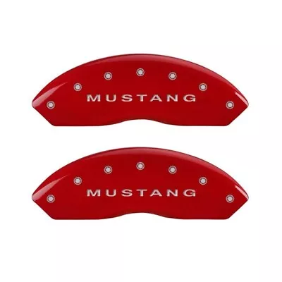 MGP Front/Rear Caliper Covers-Red Ford Mustang; 10197SMB1RD • $299