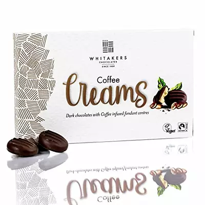 Whitakers Coffee Creams In Dark Chocolate 150g - Vegan Fairtrade • £9.95