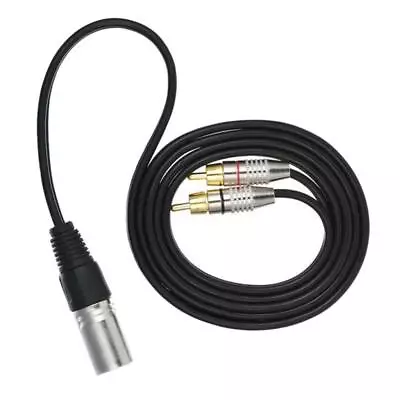 XLR Male To 2 X Phono Phonos RCA RCAs Plug Cable Adaptor Adapter Lead 0.3M-5M • £9.22