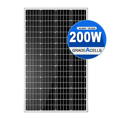 200W 12V Solar Panel Monocrystalline 200 Watt Solar Module For Battery Charging • £128.69