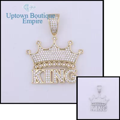  Crown King Men Women's 925 Sterling Silver CZ Pendant Charm*F • $27.99