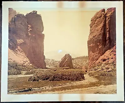 Photograph – Wm. H. Jackson Mammoth Plate – Gateway Garden Of The Gods Colorado • $750