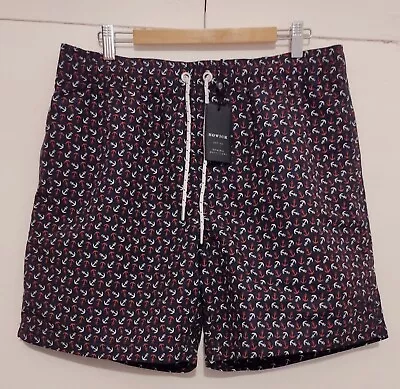 Men's BNWT HOWICK  Anchors  Swim/Beach/Casual Shorts. M (32 -33 ). Blue/Multi • £16