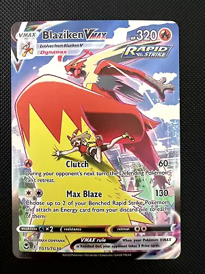 Blaziken VMAX Pokémon TCG Silver Tempest Trainer Gallery Full Art Ultra NM • $8.79