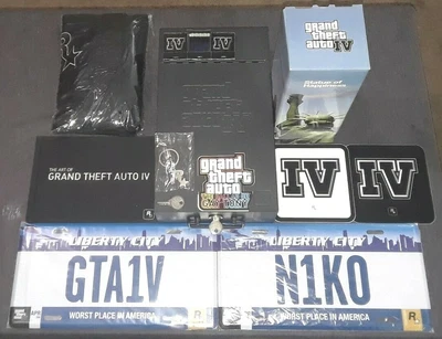 $749.99 • Buy Grand Theft Auto 4 STATUE OF HAPPINESS Collection (LOCKBOX, LICENSE PLATES, BAG)