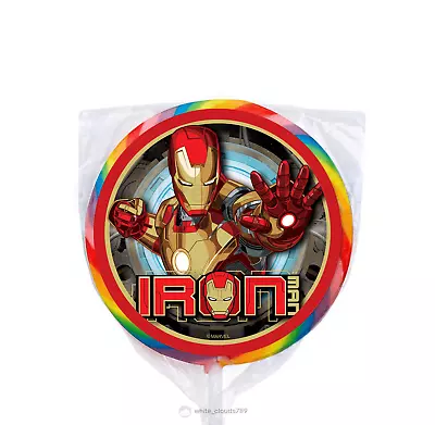 24 Marvel Iron Man 1.67  Sticker Labels For Bag Lollipop Party Favors Birthday • $3.75