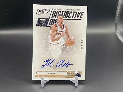 2016-17 Prestige Distinctive Ink Signatures /199 Michael Carter-Williams #4 Auto • $4.99