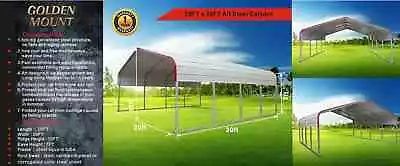 20'x20' Metal/Steel Carport Cover Car Shelter Heavy Duty Storage Building Garage • $2900