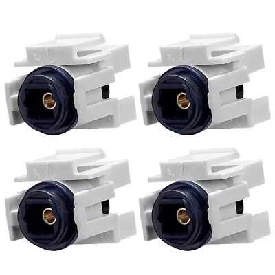 4x Toslink SPDIF Digital Optical Fiber Audio Keystone Jack Couper Adapter White • $21.85