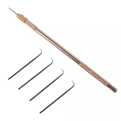 4 Pcs Ventilating Needles +1 Brasss Holder Make/Making/Repair Lace Wigs Toup T1H • $8.72