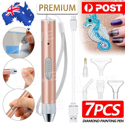 $6.95 • Buy 5D Diamond Painting Pen Diamond Painting Tool LED Light Point Drill Accessories