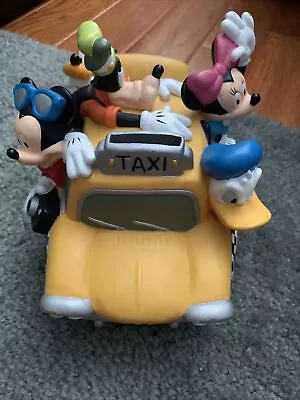 Disney Mickey Mouse & Friends Coin Piggy Bank Taxi Duck Cab Co. Fab 5. READ!!! • $9.75