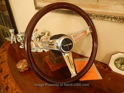 Volvo 740 760 Steering Wheel Nardi Wood E.U. D.O.T. SPEC. Hub Stronger Rim NOS   • $1600