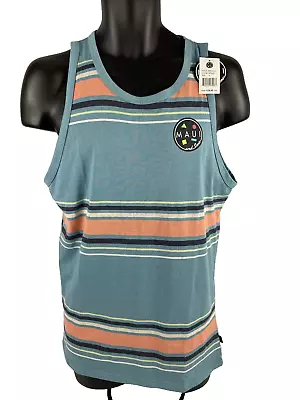 New Mens Maui And Sons Ocean Striped Tank Top Sleeveless Shirt Sz S NWT • $11.39