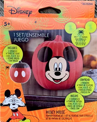 New Mickey Mouse Pumpkin Painting Kit Stencils  Paint & Brushes Free Fast Ship • $19.99