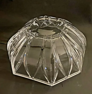MILLER ROGASKA Crystal Centerpiece Serving Bowl ALLORA Pattern Octagonal Size 9  • $47.67