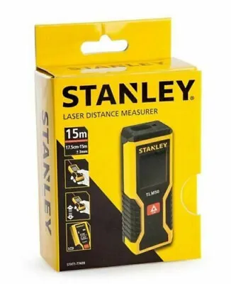 Stanley TLM 50 15m True Laser Distance Measurer TLM50 STHT1-77409 INT177409 • £26.90