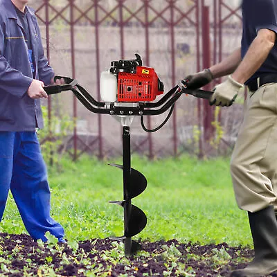 2-Man 3HP 2 Stroke Gas Power Post Hole Digger Honda Engine W/ 8 Inch Auger Bit • $272.01