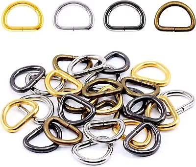 Metal D Rings Buckles For Harness Belts Bag Ring Clothes Bag Web Straps 120 Pack • $17.91